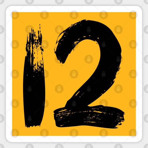 Number 12 Sticker by Erena Samohai